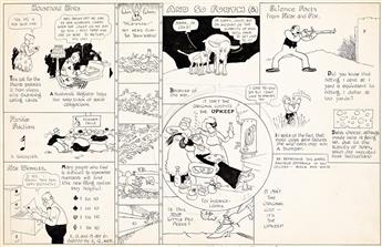 FRANK KING (1883 - 1969) Editorial cartoon printed with The Rectangle.